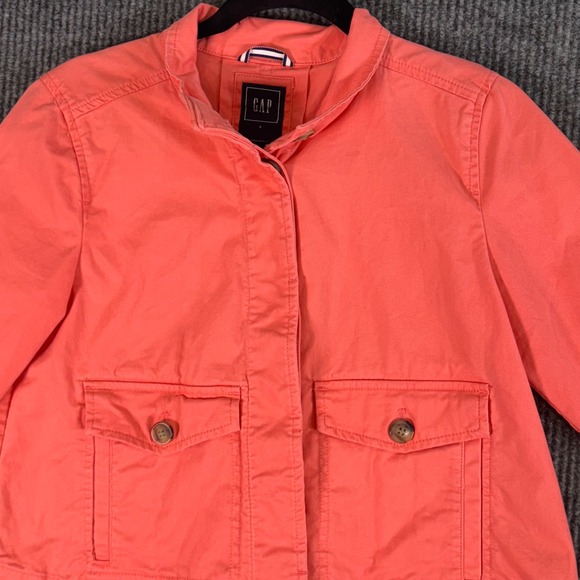GAP Jackets & Blazers - GAP Coral Utility Jacket Womens S Button Up Casual Coastal Chic Minimalist Style